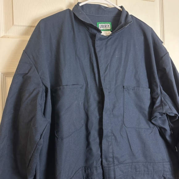 Liberty Tractor Supply Navy Long Sleeve Work Coveralls Men Size XL - Picture 2 of 5
